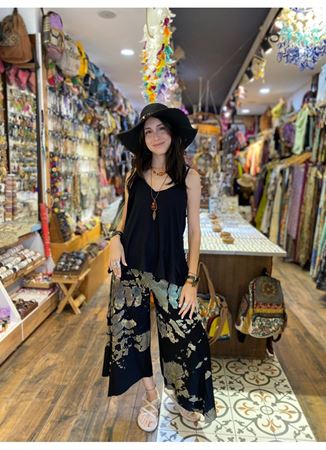 Batik Desen Siyah Pantolon