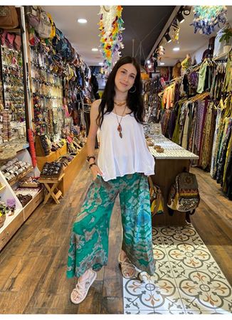 Batik Desen Yeşil Pantolon