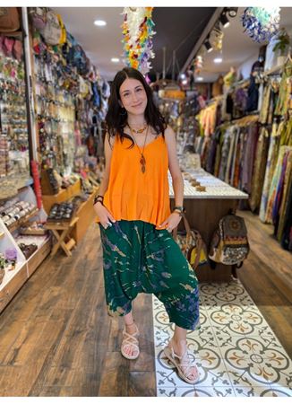 Batik Desen Yeşil Şalvar