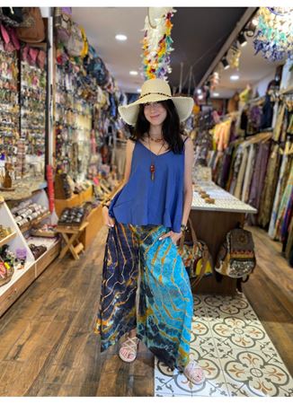 Batik Desen Mavi Pantolon