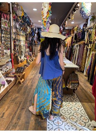 Batik Desen Mavi Pantolon