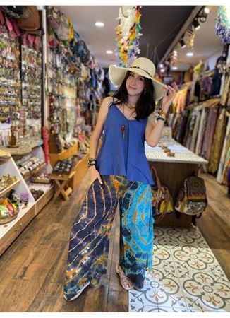 Batik Desen Mavi Pantolon