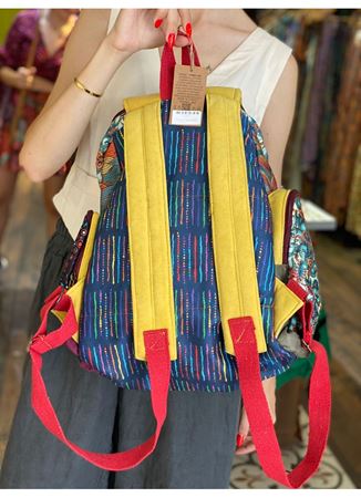 DOKUMA PAMUK ÇOK GÖZLÜ SIRT ÇANTASI