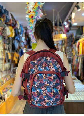 DOKUMA PAMUK SIRT ÇANTASI