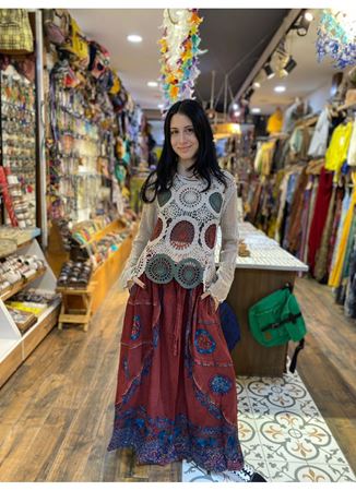 Uzun Kollu Dantel Üst