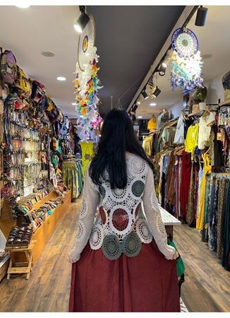 Uzun Kollu Dantel Üst