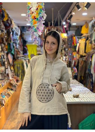 Nepal Kapüşonlu Önü Cepli Bluz 