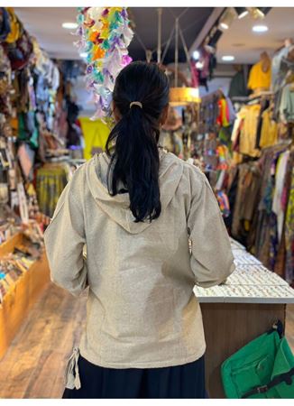 Nepal Kapüşonlu Önü Cepli Bluz 