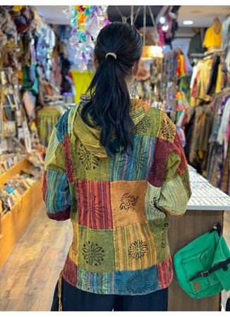 Nepal Kapüşonlu Önü Cepli Bluz 