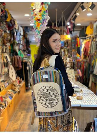 Nepal Dokuma Pamuk Sırt Çantası