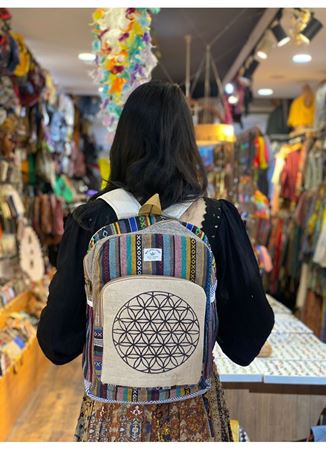 Nepal Dokuma Pamuk Sırt Çantası