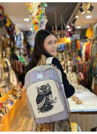 Nepal Dokuma Pamuk Sırt Çantası