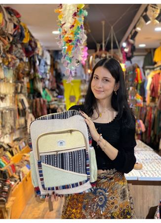 Nepal Dokuma Pamuk Sırt Çantası