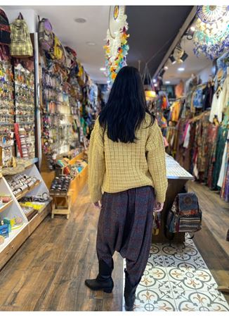 Sarı Dokuma Pamuk Kazak