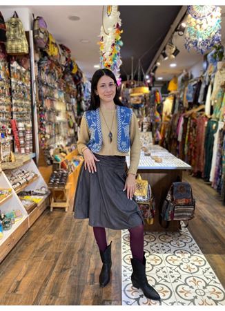 Tasarım Kısa Kot Yelek