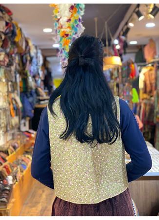 Özel Tasarım Açık Yeşil Yelek