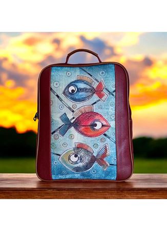 Tasarım Deri Sırt Çantası