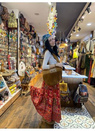 Belden Bağlamalı Nepal Etek