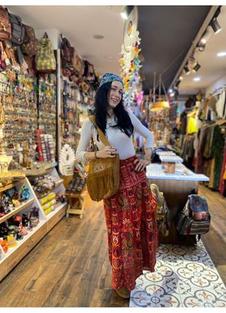 Belden Bağlamalı Nepal Etek