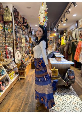 Belden Bağlamalı Nepal Etek