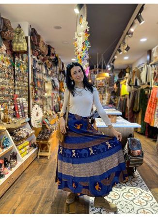 Belden Bağlamalı Nepal Etek