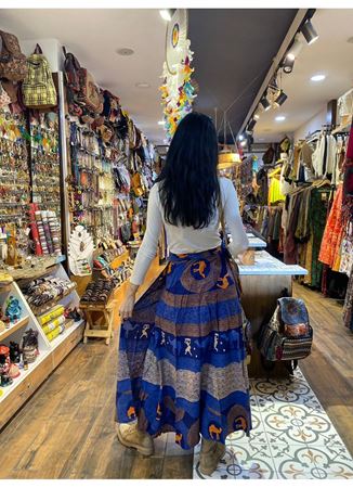 Belden Bağlamalı Nepal Etek