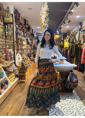 Belden Bağlamalı Nepal Etek