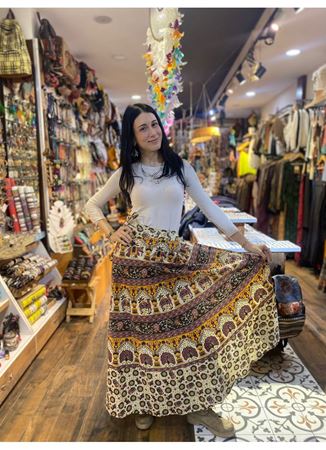 Belden Bağlamalı Nepal Etek