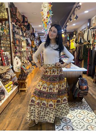 Belden Bağlamalı Nepal Etek