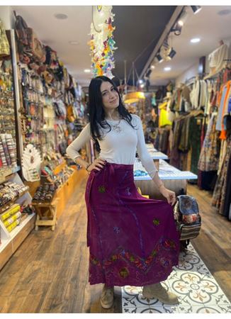 Belden Bağlamalı Nepal Etek