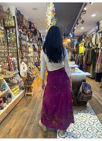 Belden Bağlamalı Nepal Etek