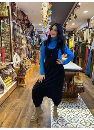 Düz Paça Nepal Tulum Siyah