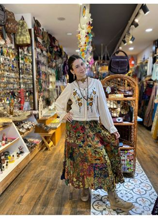 Patchwork Beli Lastikli Etek