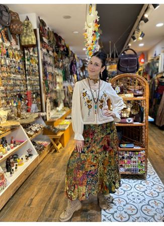 Patchwork Beli Lastikli Etek