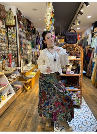 Patchwork Beli Lastikli Etek