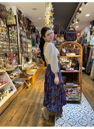 Patcwork Beli Lastikli Etek