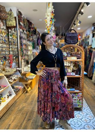 Patchwork Beli Lastikli Etek