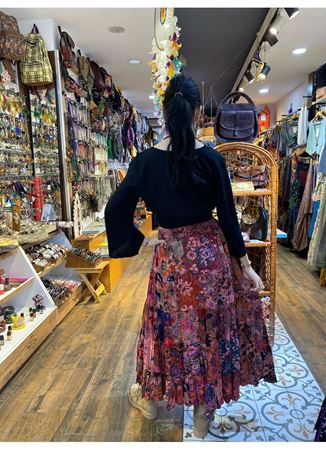 Patchwork Beli Lastikli Etek