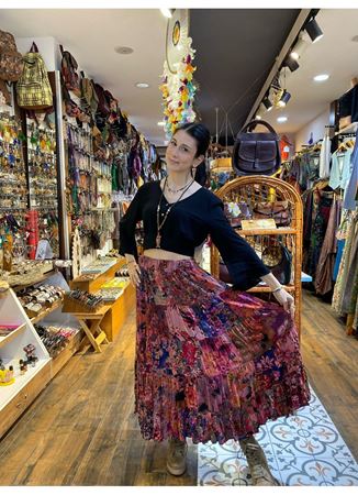 Patchwork Beli Lastikli Etek