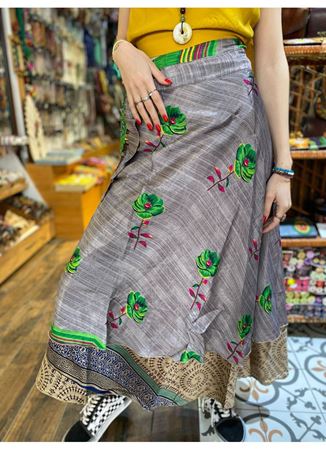 Çift Taraflı Nepal İpek Etek