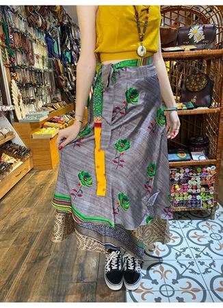 Çift Taraflı Nepal İpek Etek