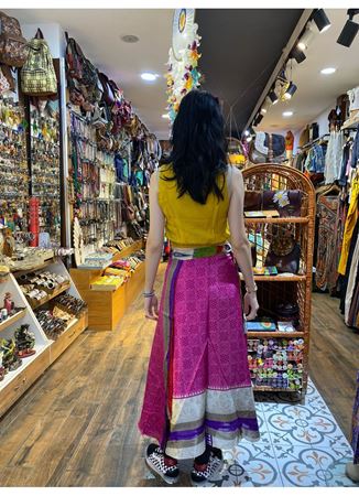 Çift Taraflı Nepal İpek Etek