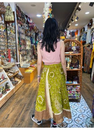 Çift Taraflı Nepal İpek Etek