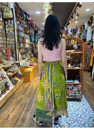 Çift Taraflı Nepal İpek Etek