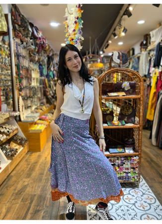 Çift Taraflı Nepal İpek Etek