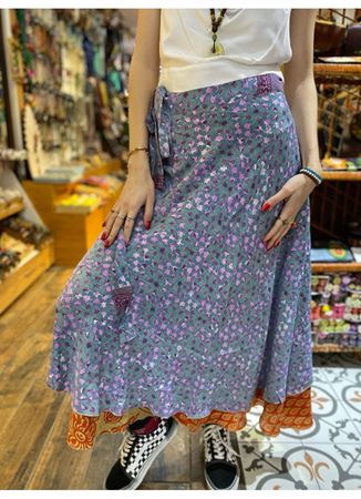 Çift Taraflı Nepal İpek Etek