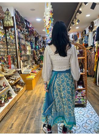 Çift Taraflı Nepal İpek Etek