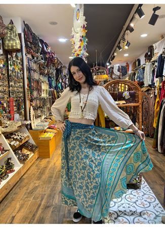 Çift Taraflı Nepal İpek Etek