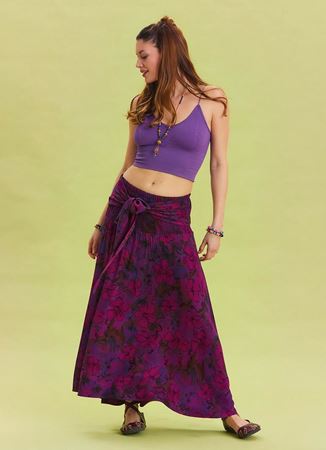 Gipe Belden Bağlamalı Şarabi Bohem Etek