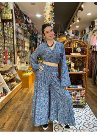 Uzun Kollu Alt Üst İpek Takım